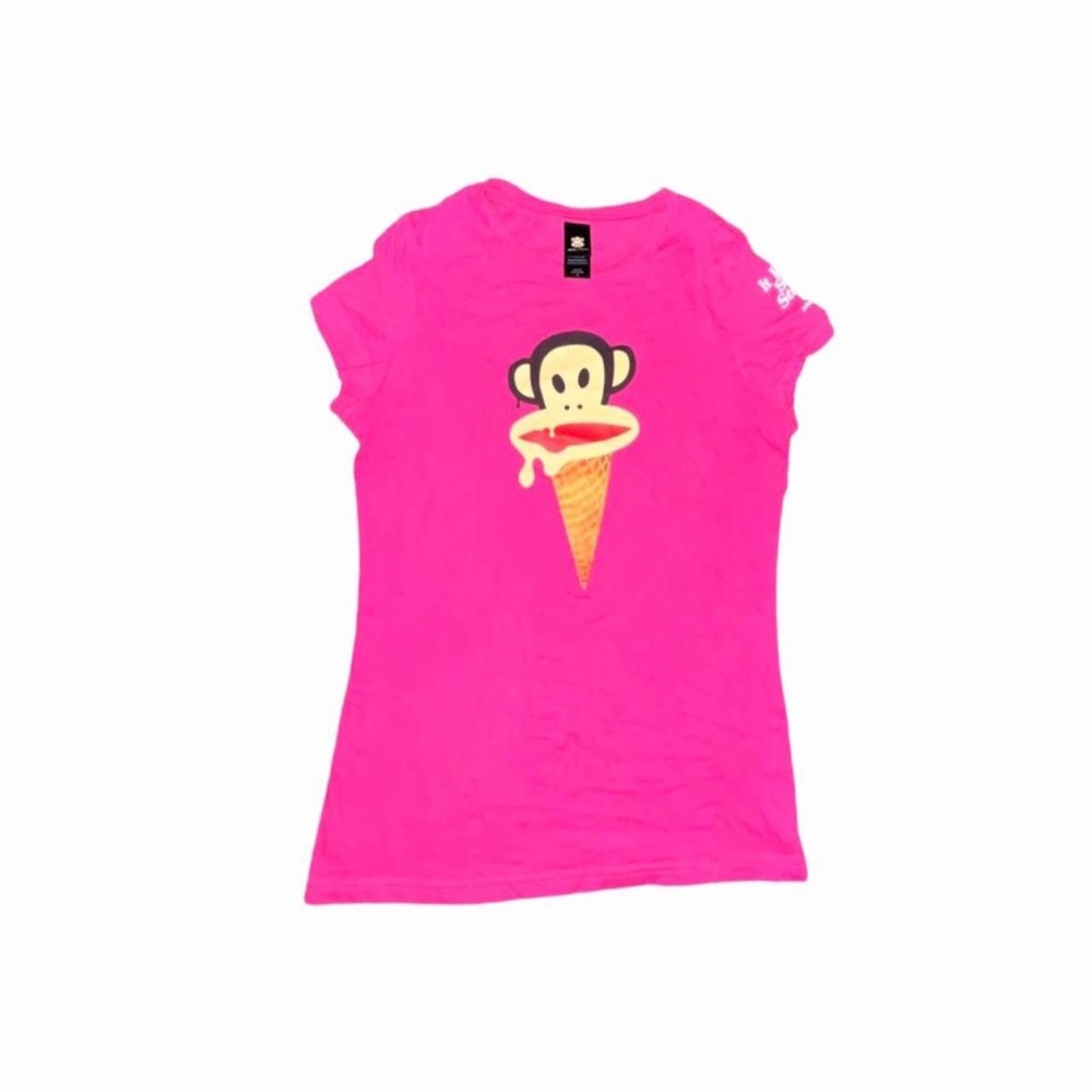 Y2k Paul frank ice cream hot pink mini tee